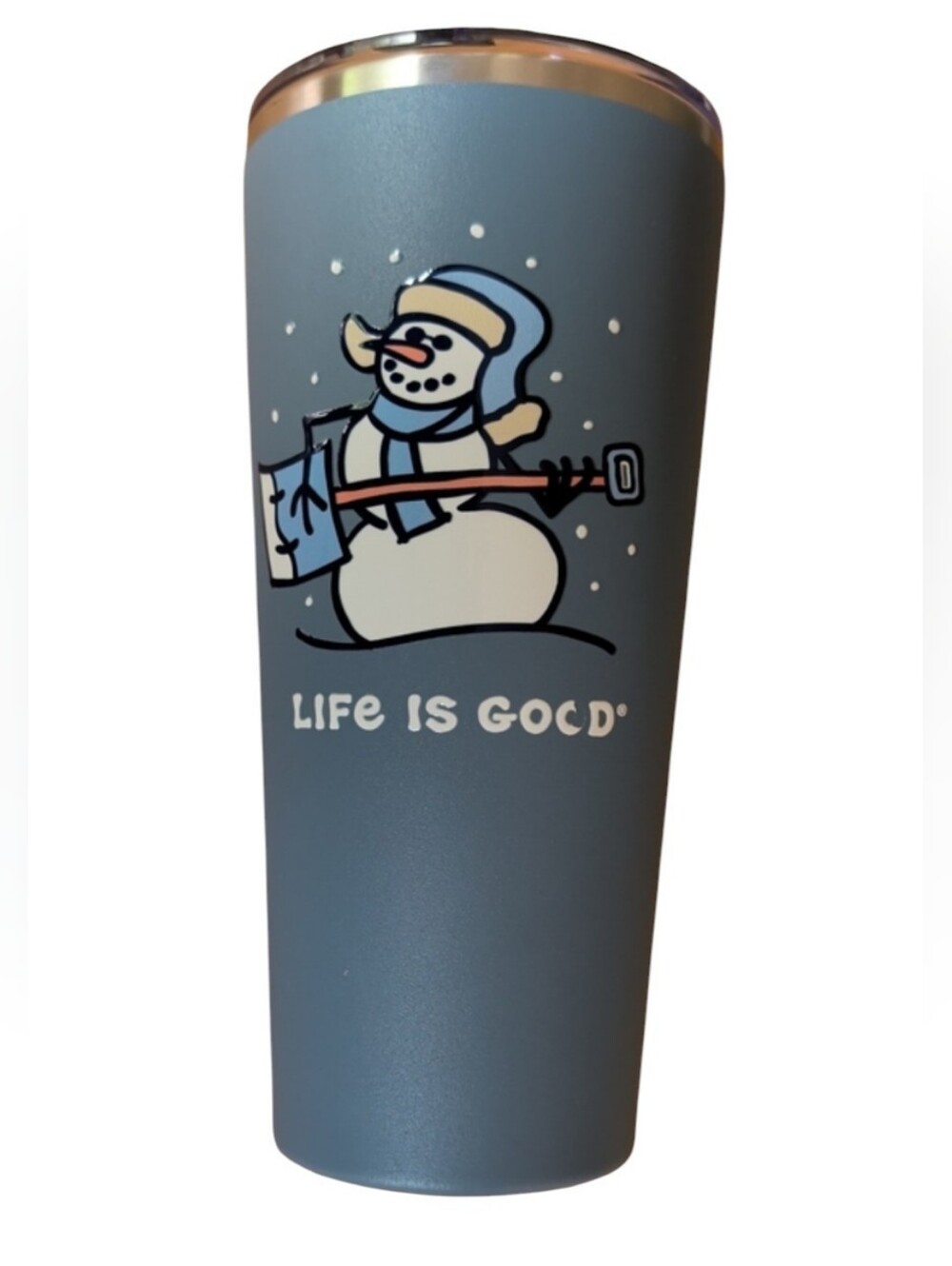 Life Is Good, Snowman, 25 Oz Tumbler With Straw